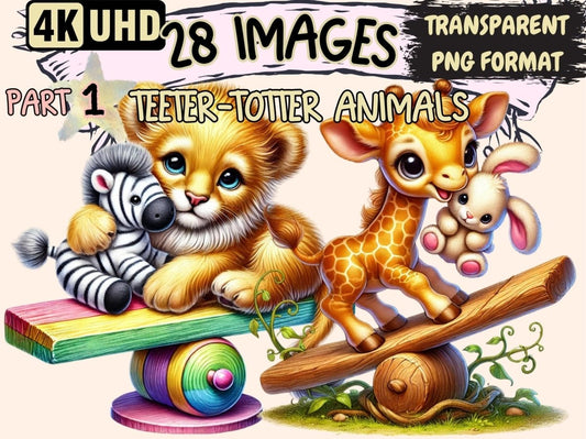 Teeter - Totter Animals Clipart Animal Clipart - Wonders Artist