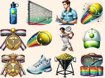 Tennis Clipart sports design - Wonders Artist