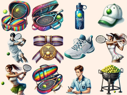 Tennis Clipart sports design - Wonders Artist