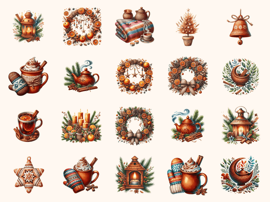 Terracotta Yule Clipart