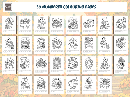 Thanksgiving Color-by-Number Coloring Book