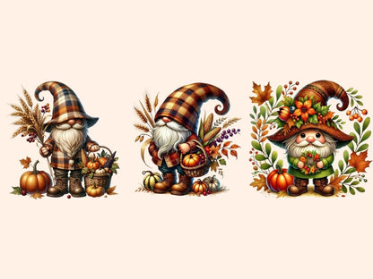 Thanksgiving Gnomes (P1) Clipart Autumn Gnome Clip - Wonders Artist