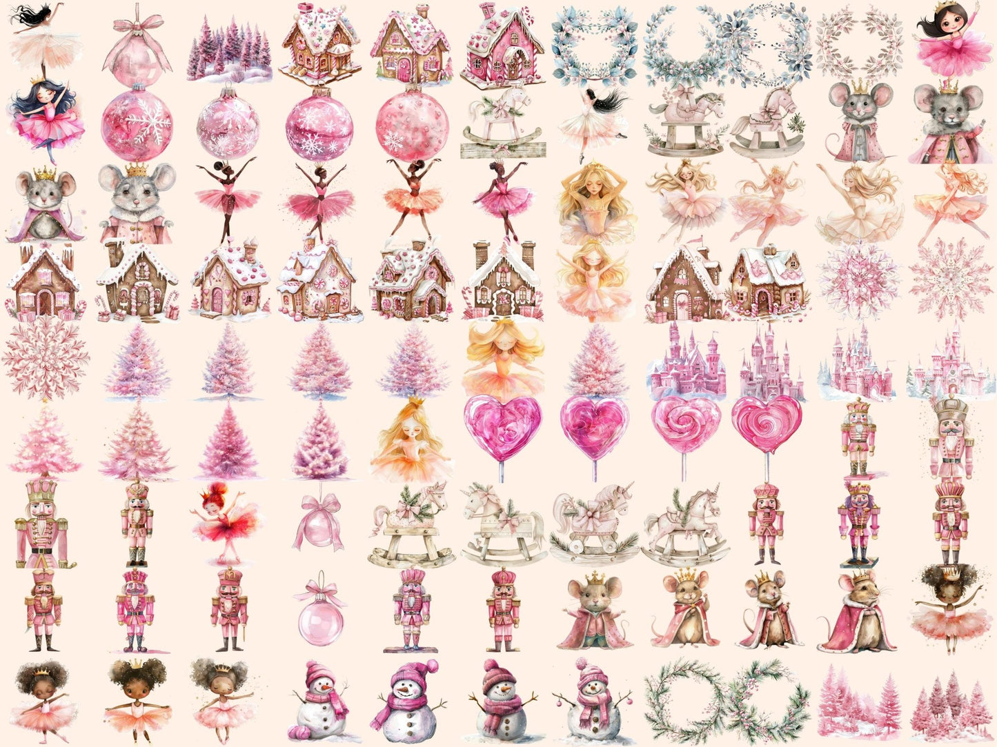 The Pink Nutcracker Watercolor Clipart - High - Quality Instant Digital Download for Creative Projects