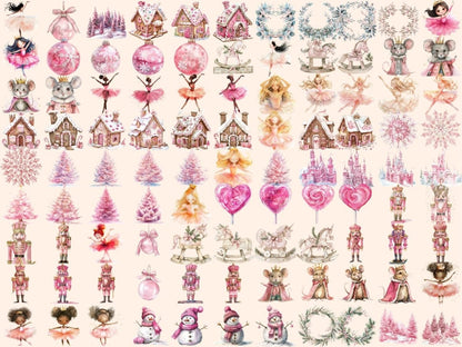 The Pink Nutcracker Watercolor Clipart Christmas Ballet - Wonders Artist