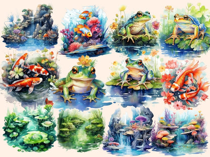 Tidepools Watercolor Clipart beach clipart - Wonders Artist