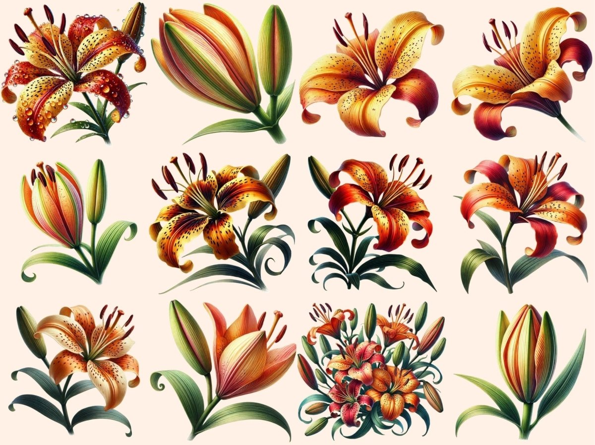 Tiger Lilies Clipart blooming lily art - Wonders Artist