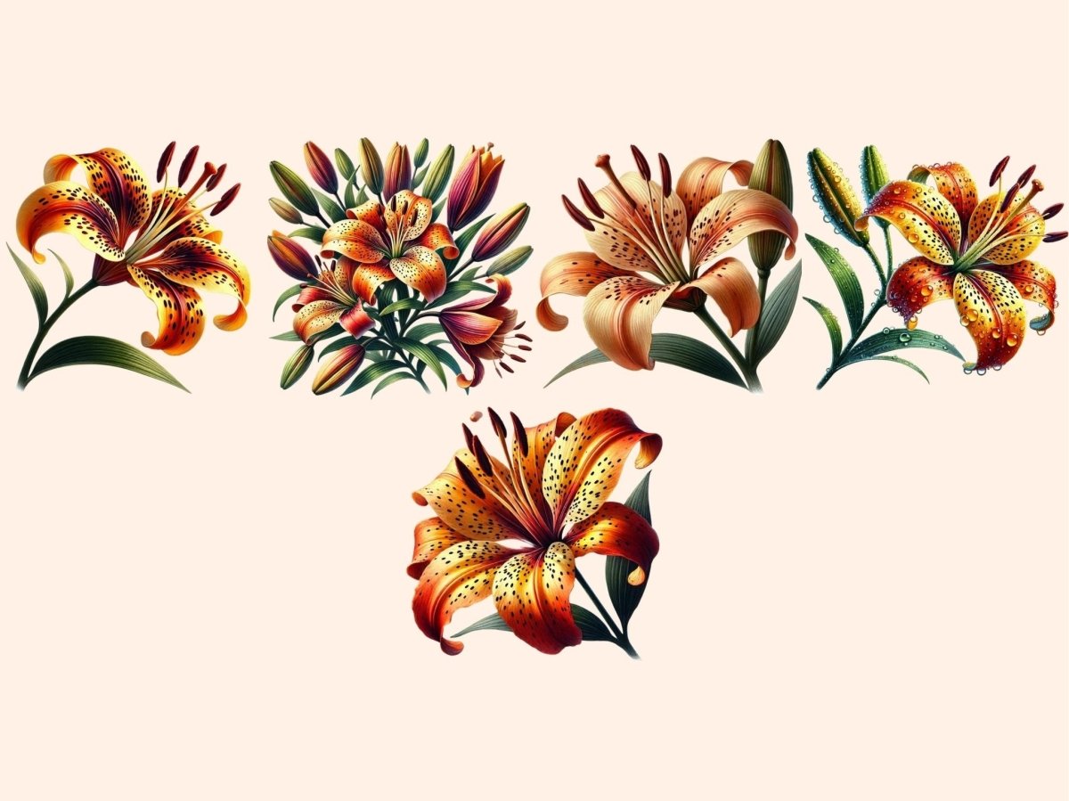 Tiger Lilies Clipart blooming lily art - Wonders Artist