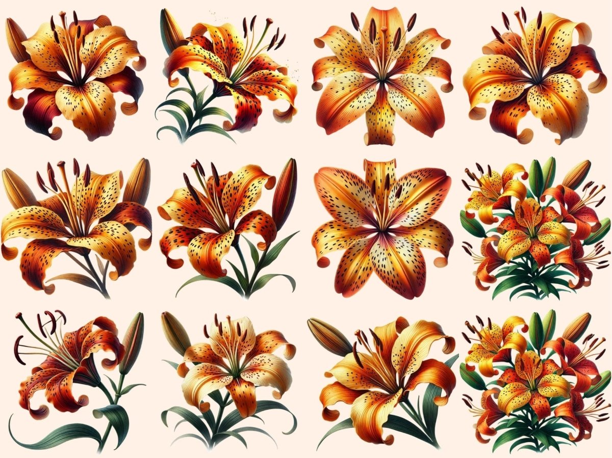 Tiger Lilies Clipart blooming lily art - Wonders Artist