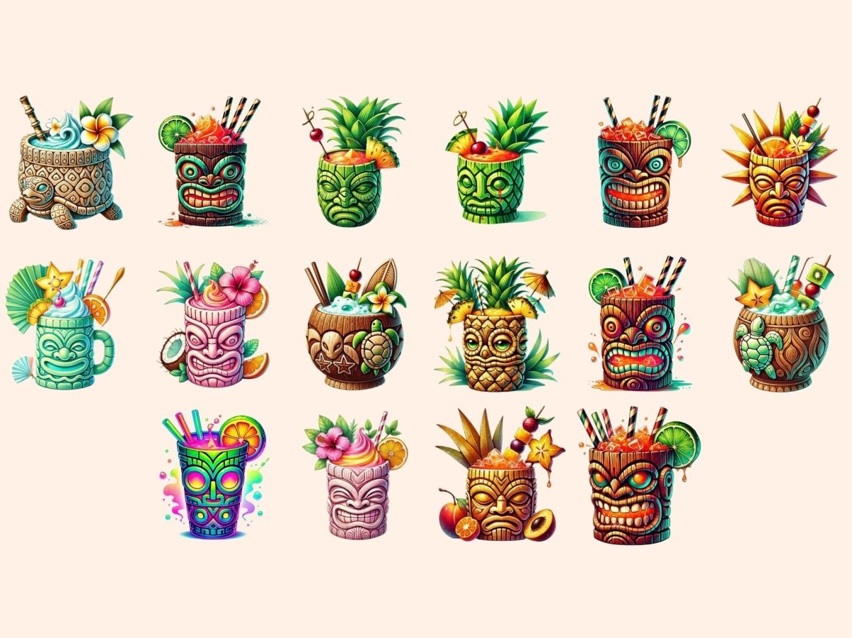 Tiki Cups Clipart aloha clipart aloha images beach bar clipart - WondersArtist