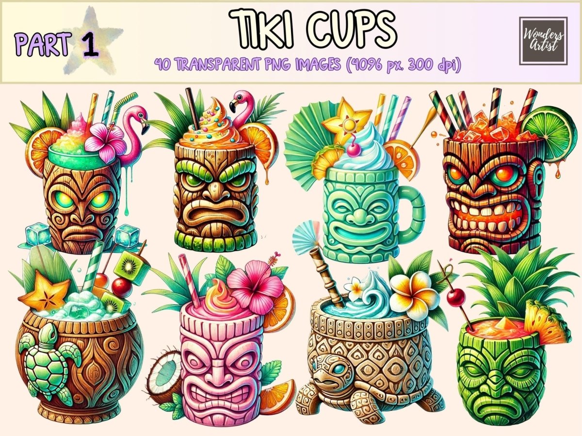 Tiki Cups Clipart aloha clipart aloha images beach bar clipart - WondersArtist