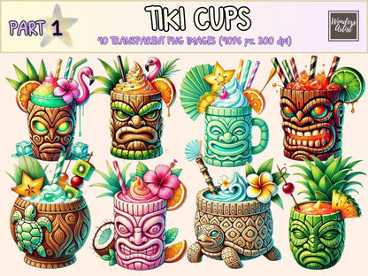 Tiki Cups Clipart aloha clipart aloha images beach bar clipart - WondersArtist