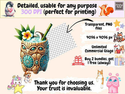 Tiki Cups Clipart aloha clipart aloha images beach bar clipart - WondersArtist