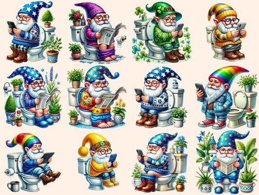 Toilet Gnomes Clipart