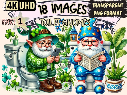 Toilet Gnomes Clipart bathroom gnomes - Wonders Artist