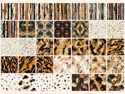 Tortoiseshell Seamless Pattern Digital Papers animal print paper brown abstract digital paper - WondersArtist