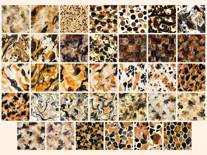 Tortoiseshell Seamless Pattern Digital Papers animal print paper brown abstract digital paper - WondersArtist