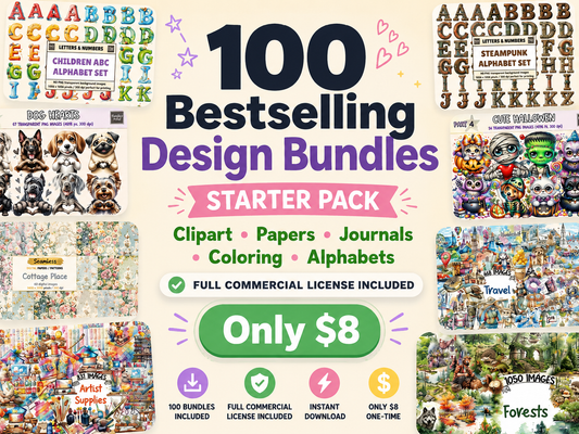 100 Bestselling Design Bundles Starter Pack