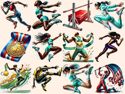 Track & Field Clipart Athletic Clipart - Wonders Artist