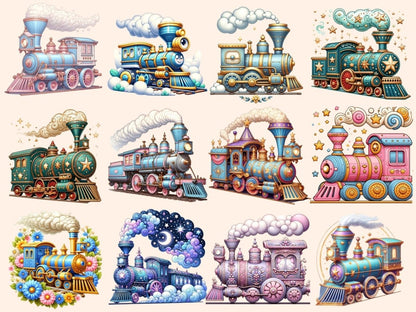 Trains Clipart Cute train art - Wonders Artist