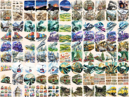 Trains Watercolor Clipart conductor clipart - Wonders Artist