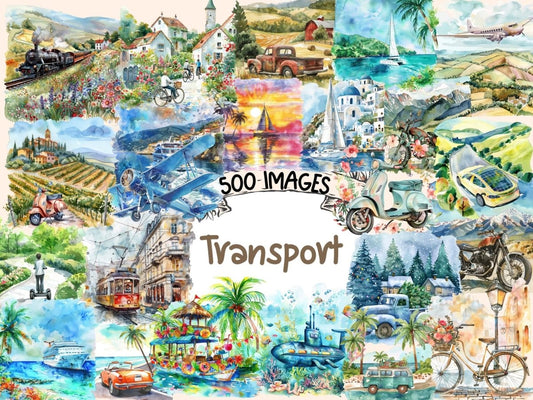 Transport Watercolor Clipart car clipart - Wonders Artist