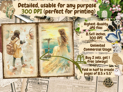 Travel Journal Pages (P2) Adventure Pages - Wonders Artist