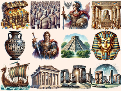 Treasures of Time Clipart classic digital art - Wonders Artist