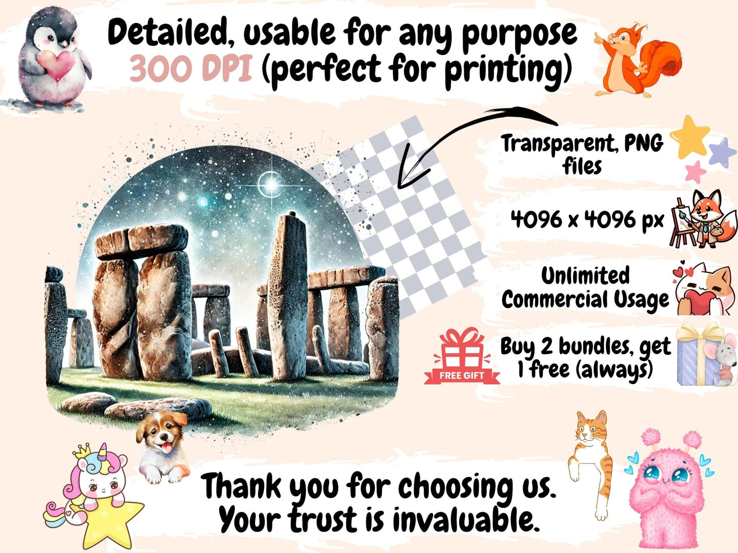 Treasures of Time Clipart - High - Quality Instant Digital Download for Creative Projects