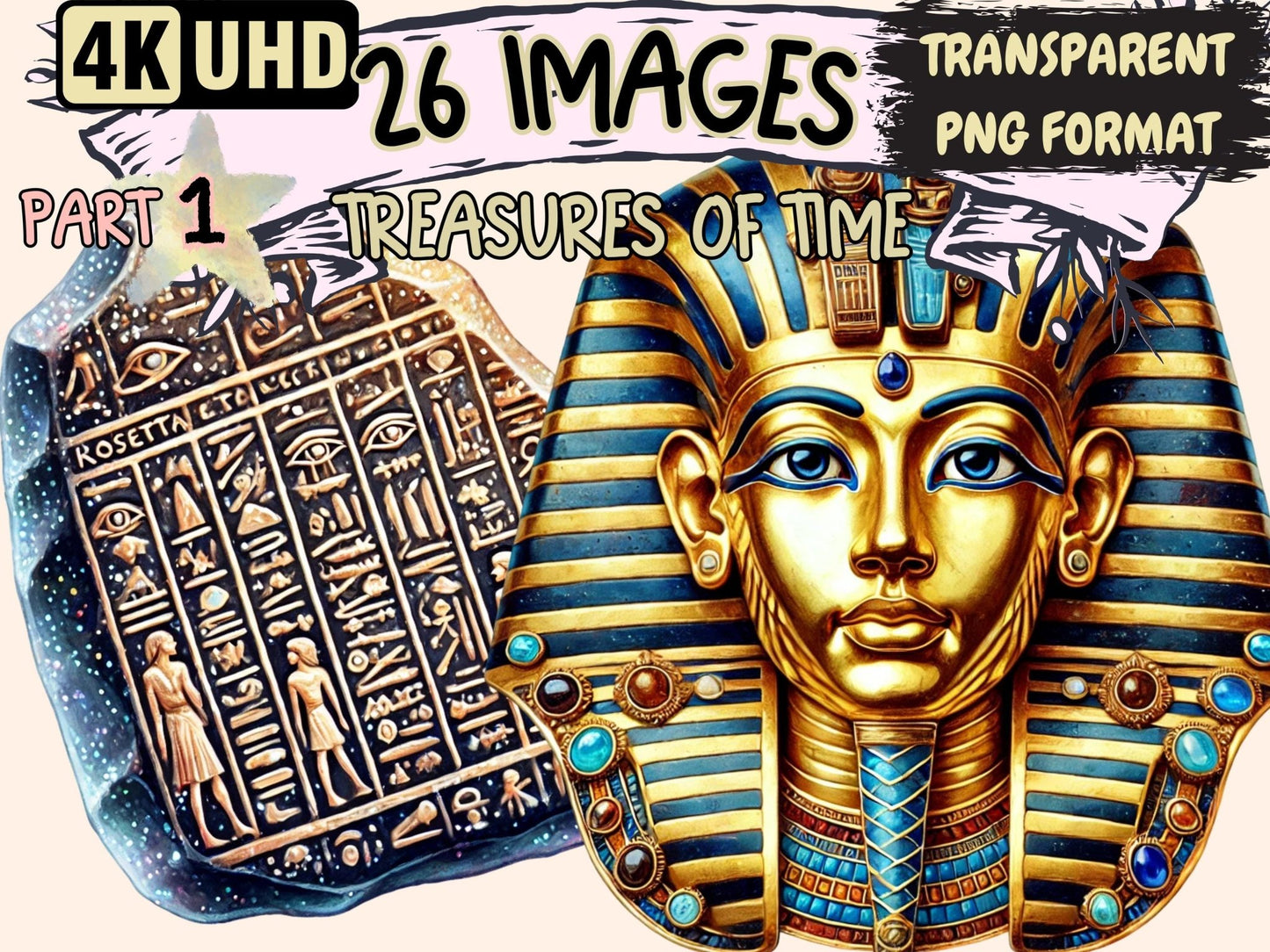 Treasures of Time Clipart - High - Quality Instant Digital Download for Creative Projects