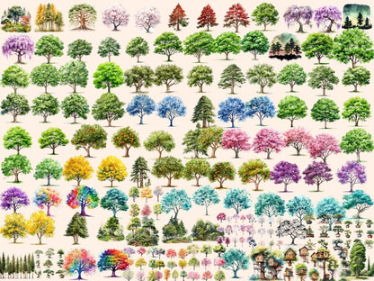 Trees Watercolor Clipart nature clipart - Wonders Artist