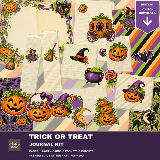 Trick or Treat Journal Kit — complete digital bundle