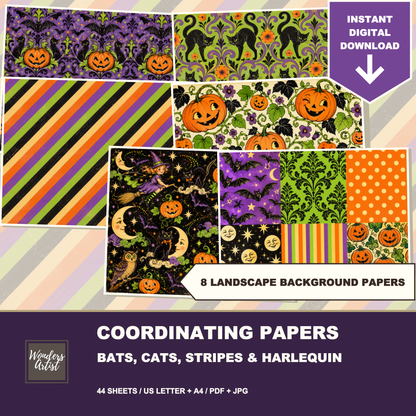 Trick or Treat Journal Kit — coordinating papers