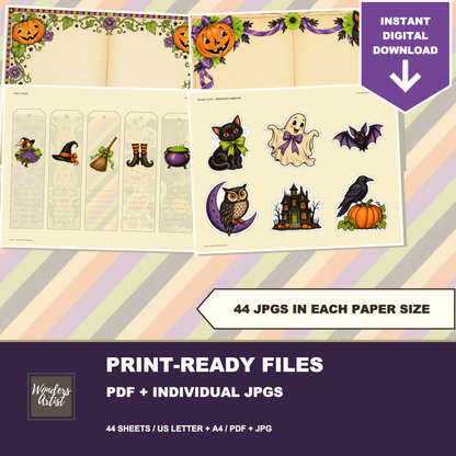 Trick or Treat Journal Kit — print quality formats