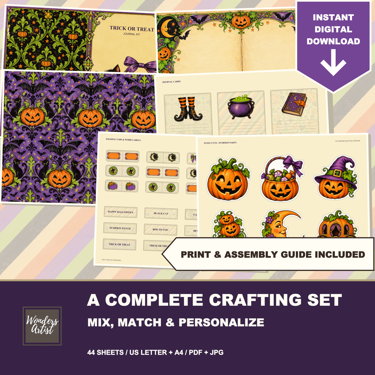 Trick or Treat Journal Kit — complete crafting set