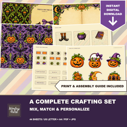Trick or Treat Journal Kit — complete crafting set