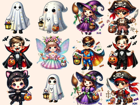 Trick or Treat Lapset Clipart
