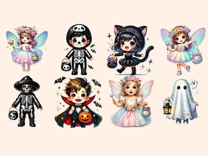 Trick or Treat Kids Clipart Costume Kids Art - Wonders Artist