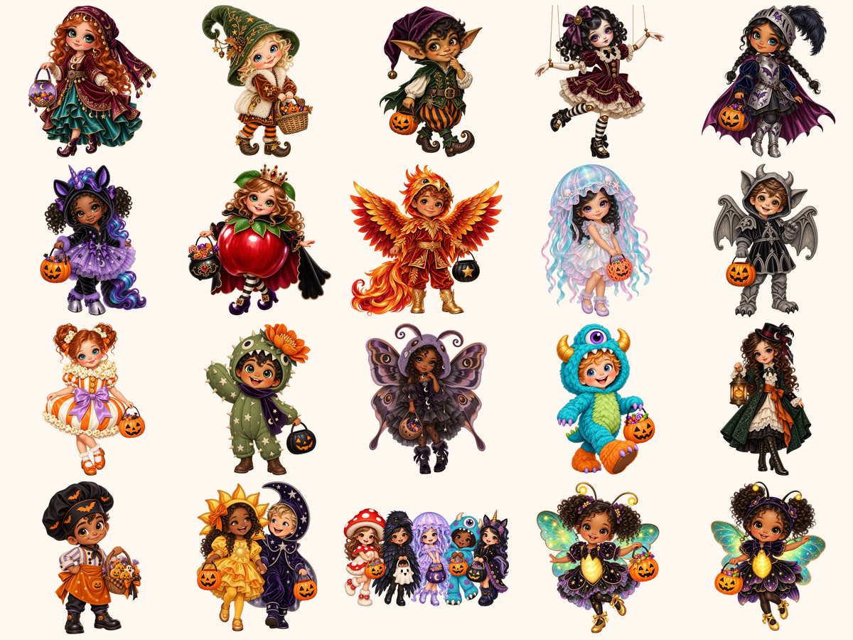 Trick or Treat Kids Clipart — preview 4