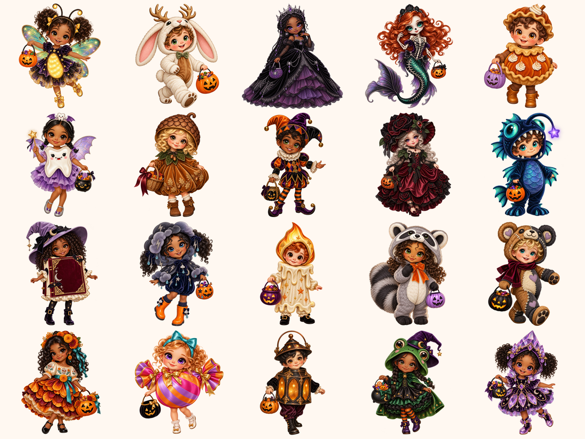 Trick or Treat Kids Clipart — preview 5