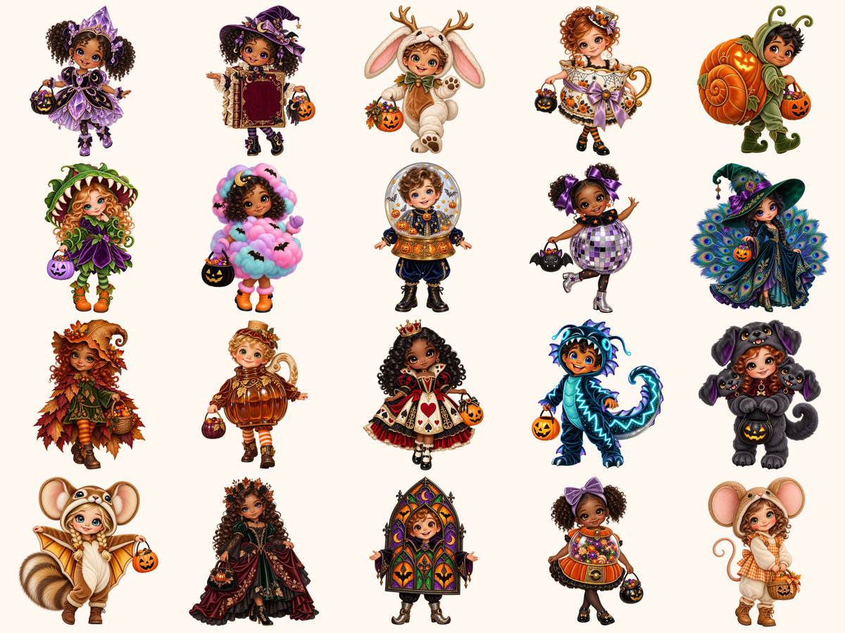 Trick or Treat Kids Clipart — preview 6