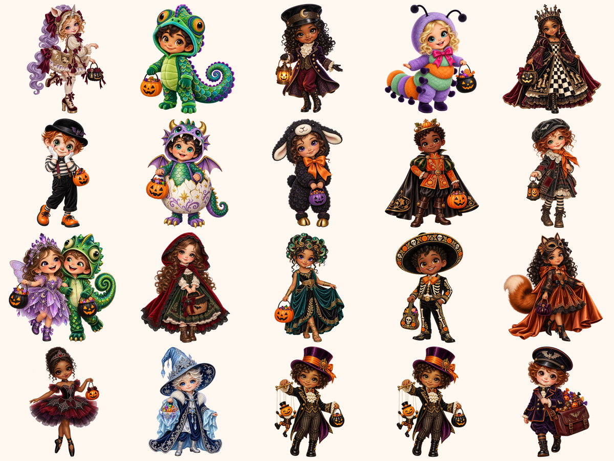 Trick or Treat Kids Clipart — preview 7