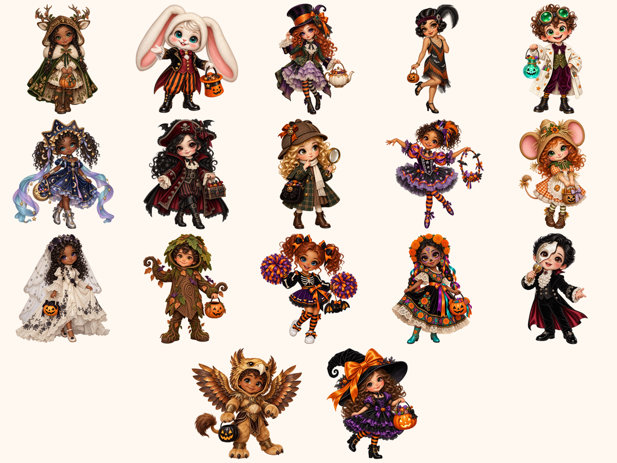 Trick or Treat Kids Clipart — preview 8