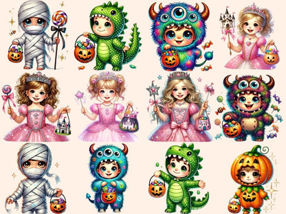Trick or Treat Kids (P2) Clipart Costume Kids Art - Wonders Artist