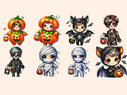 Trick or Treat Kids (P2) Clipart Costume Kids Art - Wonders Artist