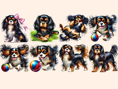 Tricolor Cavalier King Charles Spaniel Clipart cavalier graphics - Wonders Artist