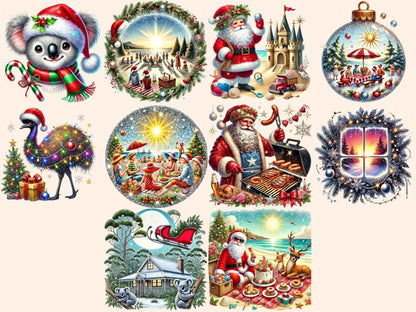 Tropical Christmas Clipart Beach Christmas - Wonders Artist