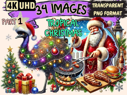 Tropical Christmas Clipart Beach Christmas - Wonders Artist