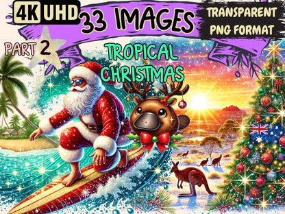 Tropical Christmas (P2) Clipart Beach Christmas - Wonders Artist