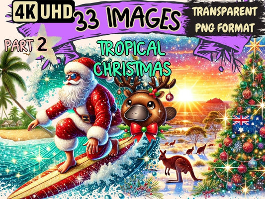 Tropical Christmas (P2) Clipart Beach Christmas - Wonders Artist