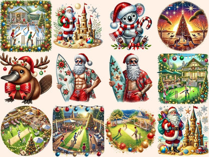 Tropical Christmas (P2) Clipart Beach Christmas - Wonders Artist